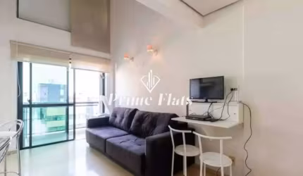 Flat disponível para venda no International Duplex Residence em Moema, com 42m², 1 dormitório e 1 vaga de garagem