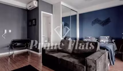 Flat disponível para locação no Condomínio Affinity Vila Olímpia, com 43m², 1 dormitório e 1 vaga de garagem