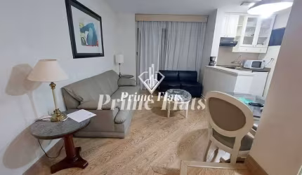 Flat disponível para locação no Hotel Paulista Wall Street, com 49m², 1 dormitório e 1 vaga de garagem