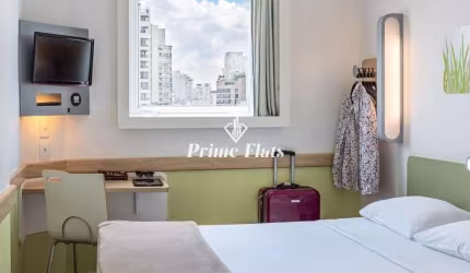 Flat disponível para venda no Ibis Budget Jardins, com 12m², 1 dormitório e 1 vaga de garagem