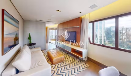 Flat disponível para locação no Cyrela by Pininfarina no Itaim Bibi, com 96m², 1 dormitório e 4 vagas