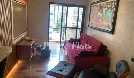 Flat disponível para locação no Flat London Residence Service no Jardim Paulista, com 42m², 1 dormitório e 1 vaga de garagem