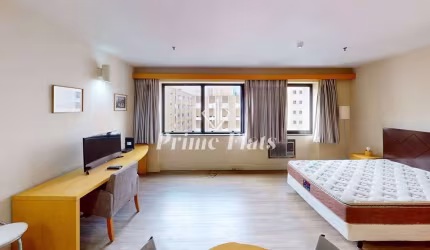 Flat disponível para locação no Transamérica Executive Jardins, com 28m², 1 dormitório e 1 vaga
