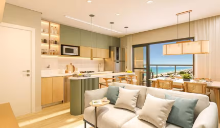 Apartamento com 1 suíte + 1 dormitório no Barra Home Resort, em Itapoá/SC