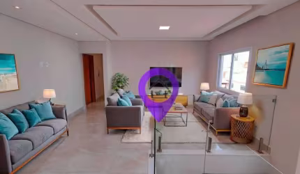 Casa a venda de 255m² nas Colinas de Santa Bárbara com 3 dormitórios (2 suítes). Destaques: área de lazer com churrasqueira, escritório privativo