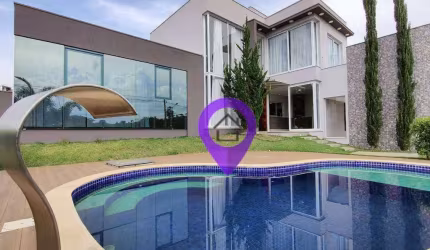 Casa contemporânea de 235m² no Condomínio Las Palmas, Pouso Alegre. 4 dormitórios, suíte máster, piscina com hidromassagem.
