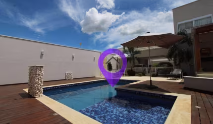 Casa autossustentável de 530m² na Reserva de Santa Bárbara com energia solar, poço artesiano e aquecimento solar. 3 dormitórios, piscina  home theater