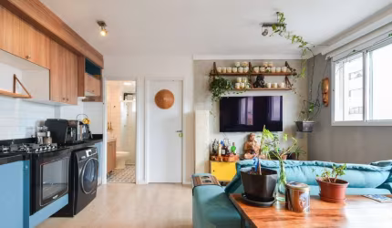 Confortável apartamento tipo para venda com 1 quarto, 36m²