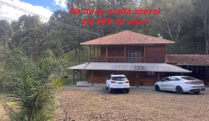 Chácara com 33000 m² - Casa com 220 metros - 2 Tanques - 13 km do centro - Rio Vermelho - S.C.