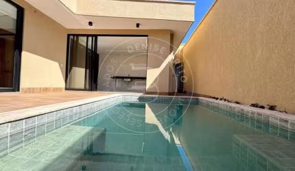 Jardins Barcelona - Casa térrea luxuosa com 3 suítes no Jardins Barcelona, Senador Canedo