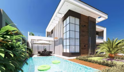 Sobrado de alto padrão de esquina com piscina,  3 dormitórios à venda, 210 m² por R$ 2.100.000 - Iguaçu - Araucária/PR