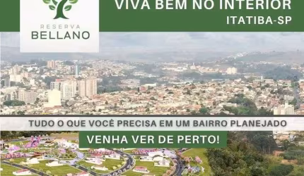 Lotes a partir de 250m² em ITATIBA próximo ao CENTRO | Lazer | Pronto | Facilitado