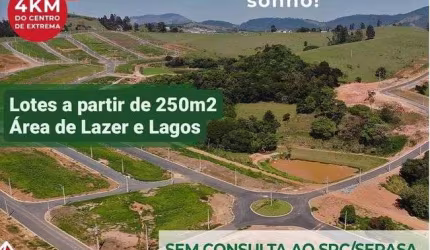 Vizinho e com vista pra Serra do Lopo | Lotes a partir de 250m² em EXTREMA | Lazer e Lagos
