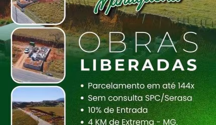 Já pode construir | Lotes a partir de 250m² em Extrema | Pagto Facilitado | Lazer e Lagos