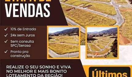 Residencial Quinta da Mantiqueira | LOTES a partir de 250m² em EXTREMA | Lazer e Lagos