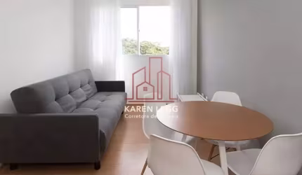 Apartamento Mobiliado com 2 Quarto e 1 banheiro para Alugar, 44 m² por R$ 2.482/Mês