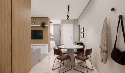 Studio mobiliado no Centro de Florianópolis – pronto para morar em breve!