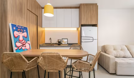 Mobiliado e Moderno | 2 Quartos com Churrasqueira no Ribeirão da Ilha