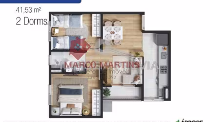 Apartamento para Venda em Suzano, Raffo, 2 dormitórios, 1 banheiro, 1 vaga