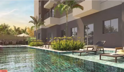 Apartamento 46m²,  2dorms, suíte, varanda e vaga na melhor localização do Campo Limpo