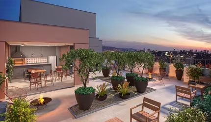 Apartamento  41m² com varanda e vaga no Socorro