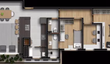 Apartamento localizado no bairro Nossa Senhora das Graças/Canoas