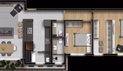Apartamento localizado no bairro Nossa Senhora das Graças/Canoas