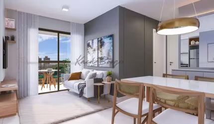 Apartamento 02 Dorm, com 01 suíte e dependência de empregada