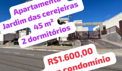 Apartamento Jardim das Cerejeiras, Valor do aluguel R$1.600,00 já incluso valor do condomínio.