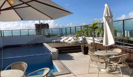 Flat com 2 dormitórios para alugar, 53 m² por R$ 4.502,00/mês - Boa Viagem - Recife/PE