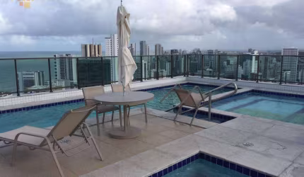 CONTATO E MAIORES INFORMAÇÕES    0.8.1.9.9.1.7.8.0.2.2.7   Flat com 2 dormitórios para alugar, 53 m² por R$ 4.500/mês - Boa Viagem - Recife/PE