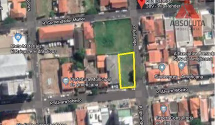 Terreno à venda, 569 m² por R$ 1.140.000,00 - Vila Rehder - Americana/SP
