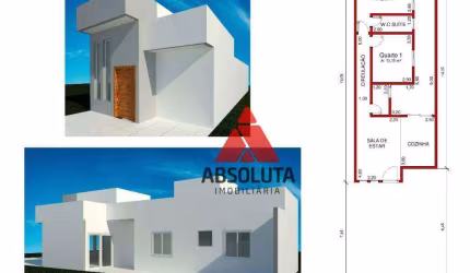 Casa com 2 dormitórios à venda, 71 m² por R$ 345.000,00 - Praia azul - Americana/SP