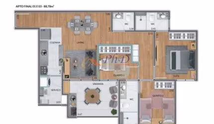 Apartamento a venda no Residencial Vallis