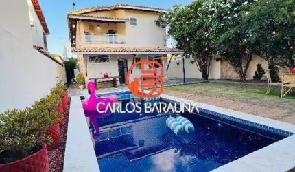 Excepcional casa de luxo com piscina e closet 4/4 em condomínio Parque Stella
