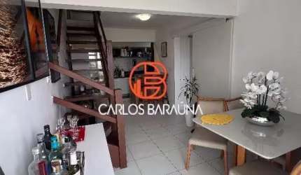 Village duplex 3/4 3 quartos em stella maris com varanda na sala e no quarto