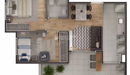 Apartamento com 2 quartos à venda na Marechal Canrobert Pereira da Costa, 200, Catiapoa, São Vicente, 38 m2 por R$ 349.000