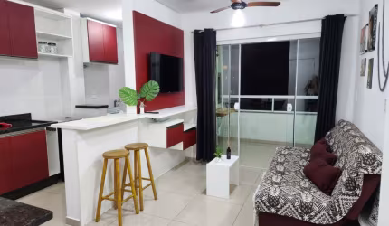 Apartamento Anual Mobiliado, 02 quartos, 02 vagas