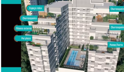 Apartamento de 01 dormitório com 27 m² no valor de R$ 203.500,00