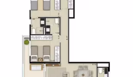 Apartamento magnífico em frente a Lagoa Maior à venda