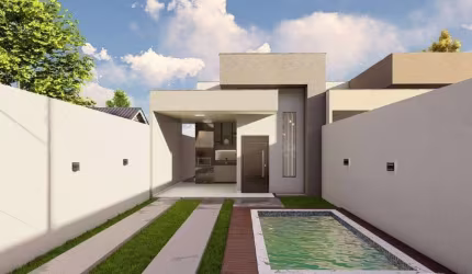 CASA 3 Quartos 109,95 M² Santos Dumont em Três Lagoas / Ms