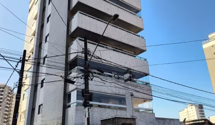 Apartamento vista mar 3 dorm 3 suites mirim 2 vagas de garagem mobiliado