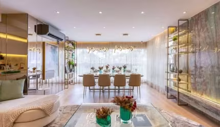Apartamento no Brooklin com 3 dorms e 2 vagas determinadas com Lazer