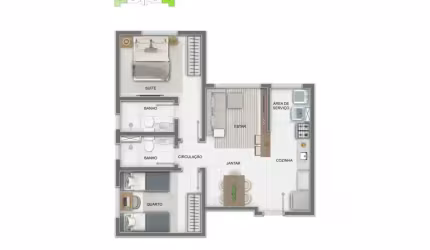 Apartamento à venda no Mirante Estoril - T2 com 1 quarto e 39m²