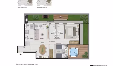 Cobertura à venda no Alto Florença - T1 com 3 quartos e 98m²