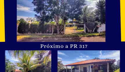 Linda Chácara de 1.000 m² na 'Chácara dos Ipês' próximo a PR 317 entre Iguaraçu e Maringá
