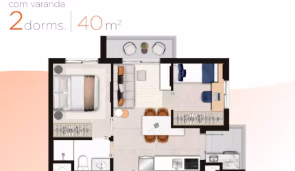 Apartamentos no melhor do bairro Pompeia 40 metros  2 dormitórios