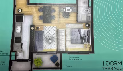 Apartamento com 1 quarto à venda na Rua Azarias de Melo, 604, Taquaral, Campinas, 45 m2 por R$ 540.000