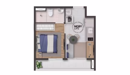 Studio para moradia ou investimento de 26 ou 29m² Bairro Pacaembú