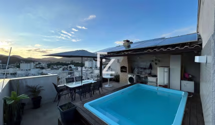Cobertura Duplex com Piscina e Vista Livre com Energia Solar, 165m2 de Exclusividade